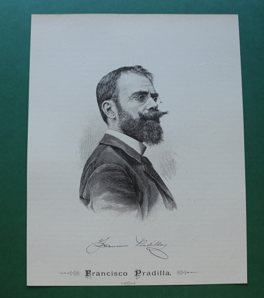 Holzschnitt Francisco Pradilla 1890-1900 Francisco Pradilla Portrait